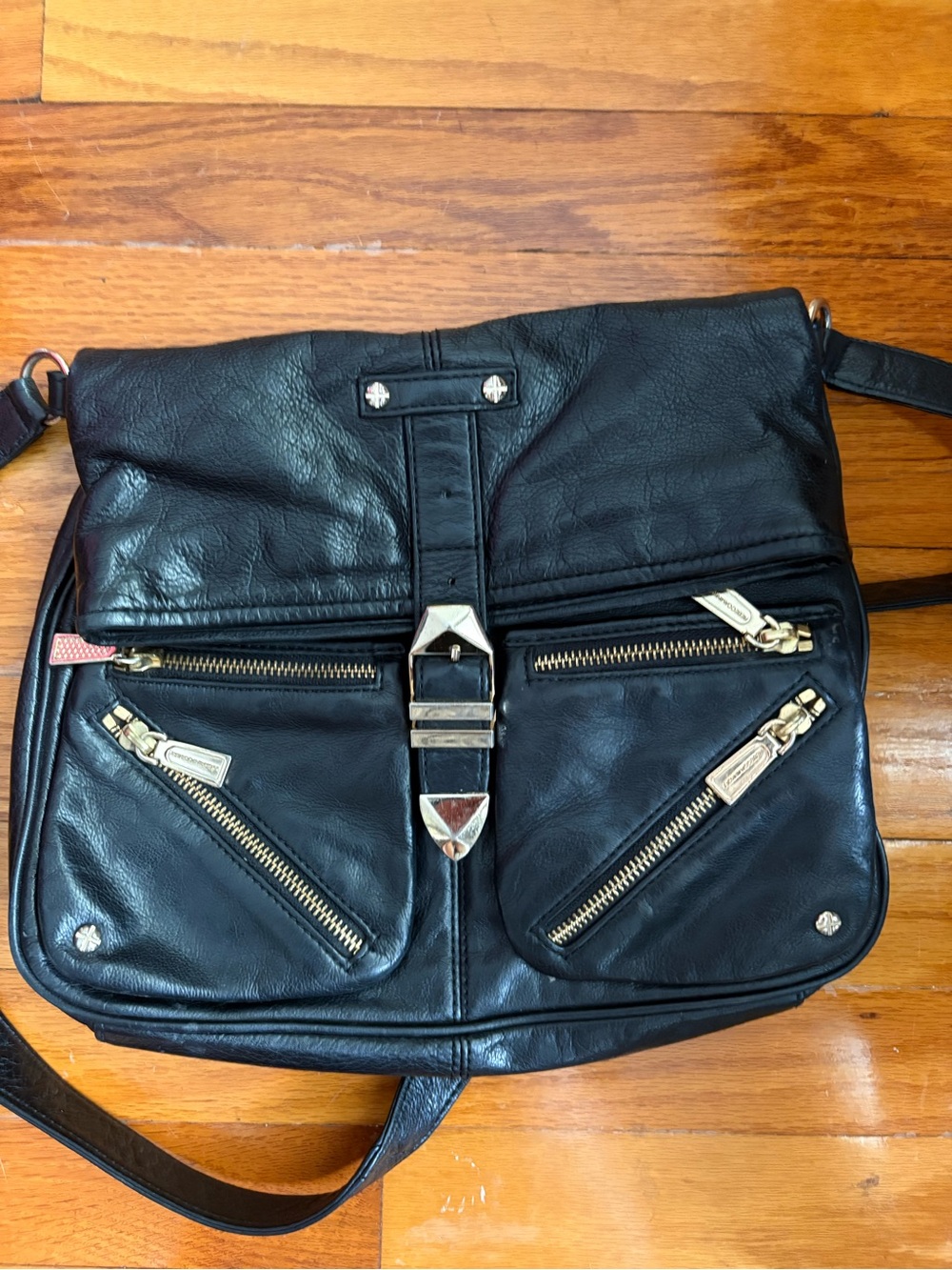 Rebecca Minkoff Main Squeeze Crossbody Buckled Up Fold Over Bag